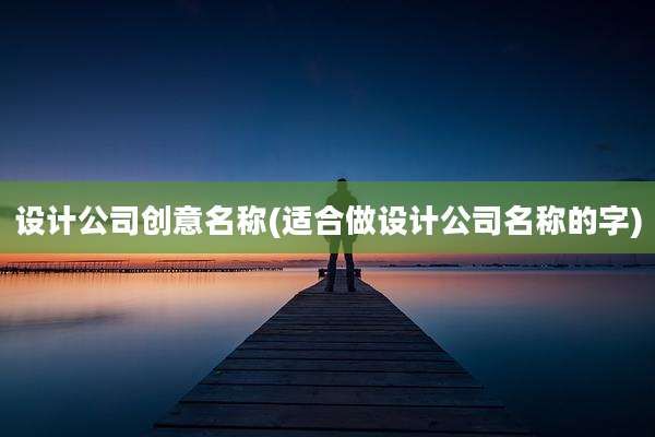 设计公司创意名称(适合做设计公司名称的字)