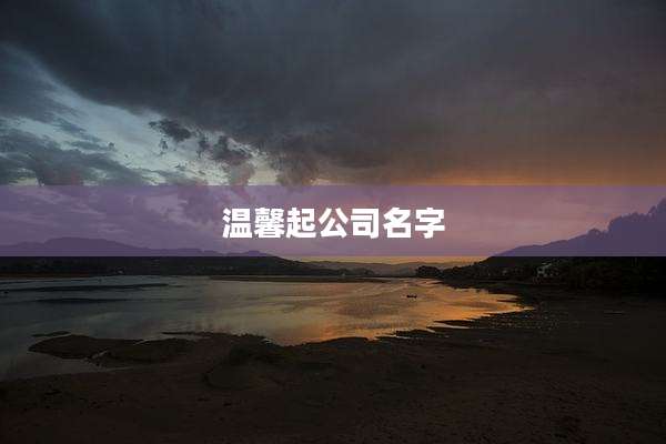 温馨起公司名字