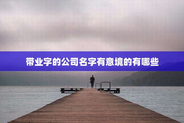 带业字的公司名字有意境的有哪些