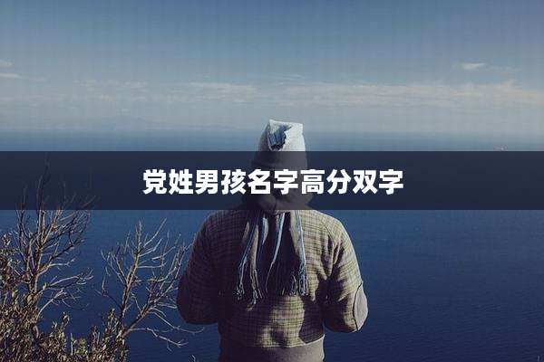 党姓男孩名字高分双字