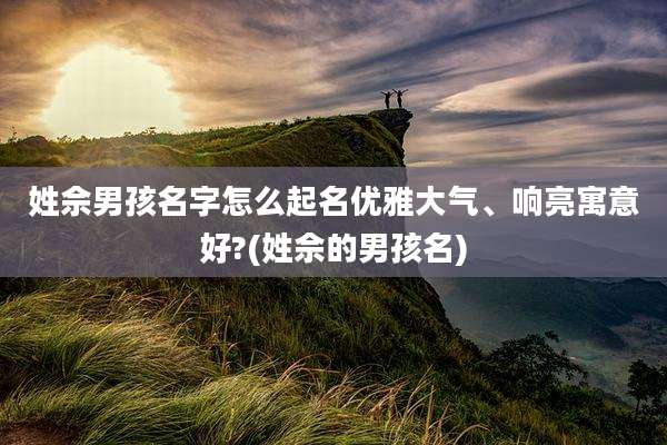 姓佘男孩名字怎么起名优雅大气、响亮寓意好?(姓佘的男孩名)
