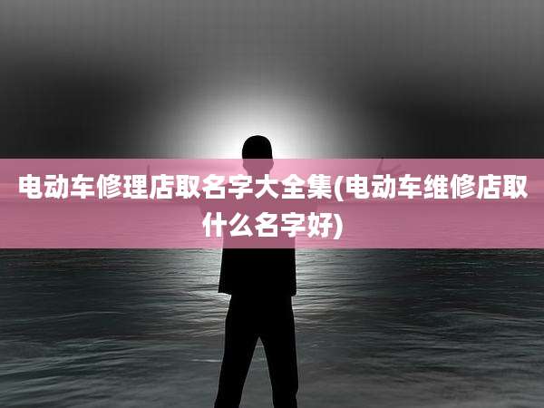 电动车修理店取名字大全集(电动车维修店取什么名字好)