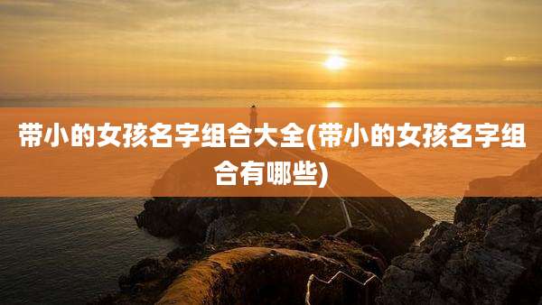 带小的女孩名字组合大全(带小的女孩名字组合有哪些)