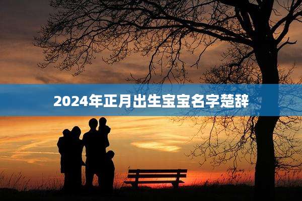 2024年正月出生宝宝名字楚辞
