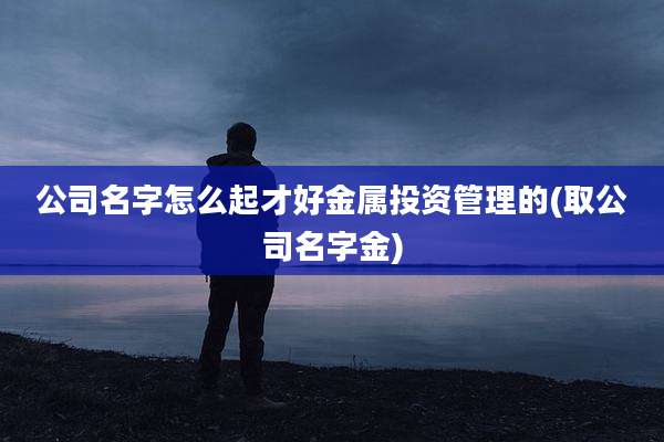 公司名字怎么起才好金属投资管理的(取公司名字金)