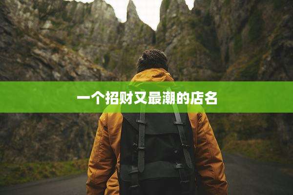 一个招财又最潮的店名