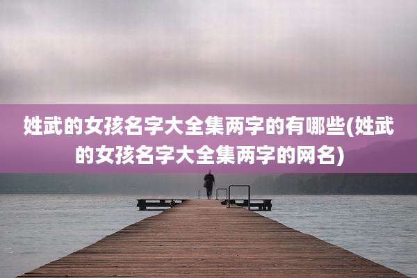 姓武的女孩名字大全集两字的有哪些(姓武的女孩名字大全集两字的网名)