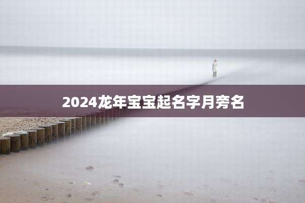 2024龙年宝宝起名字月旁名