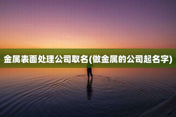 金属表面处理公司取名(做金属的公司起名字)