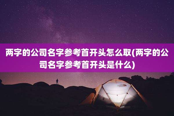 两字的公司名字参考首开头怎么取(两字的公司名字参考首开头是什么)