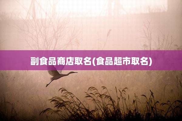 副食品商店取名(食品超市取名)