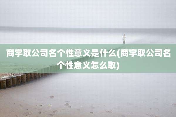 商字取公司名个性意义是什么(商字取公司名个性意义怎么取)