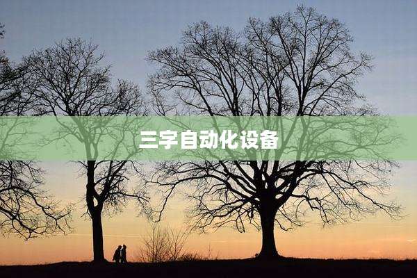 三字自动化设备