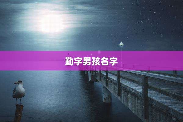 勤字男孩名字