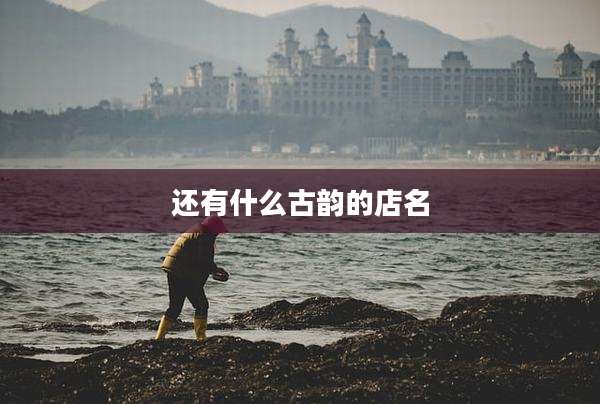 还有什么古韵的店名