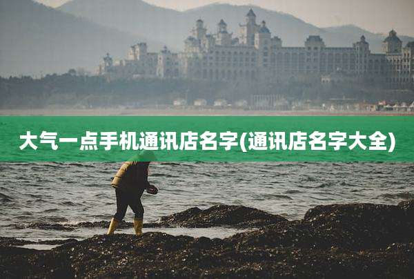 大气一点手机通讯店名字(通讯店名字大全)