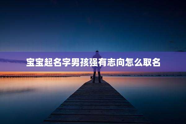 宝宝起名字男孩强有志向怎么取名
