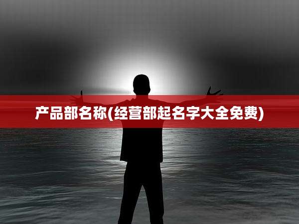 产品部名称(经营部起名字大全免费)