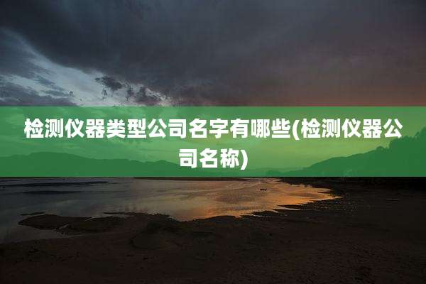 检测仪器类型公司名字有哪些(检测仪器公司名称)