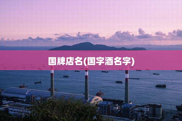 国牌店名(国字酒名字)