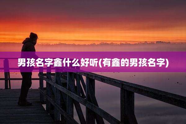 男孩名字鑫什么好听(有鑫的男孩名字)