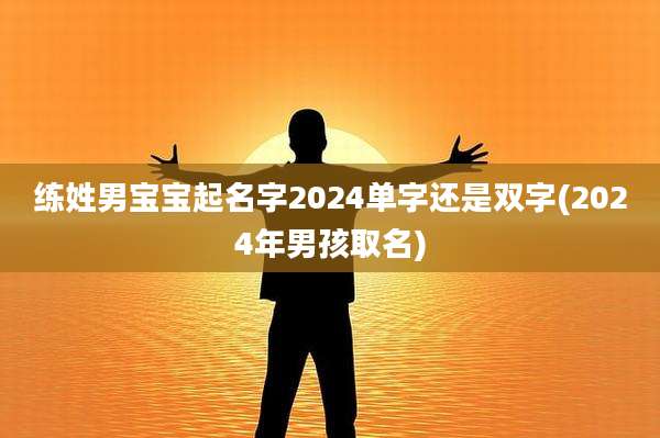 练姓男宝宝起名字2024单字还是双字(2024年男孩取名)