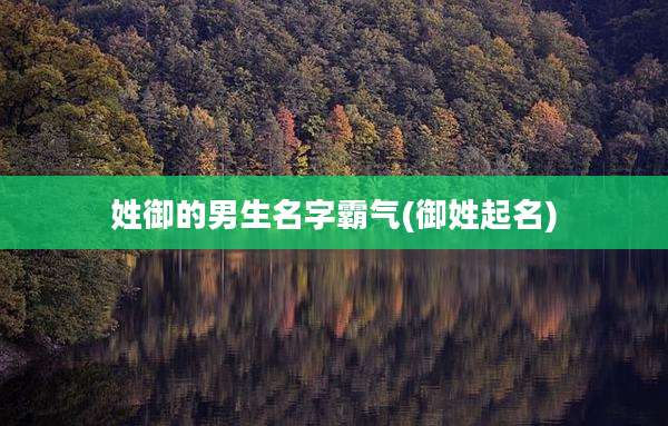 姓御的男生名字霸气(御姓起名)