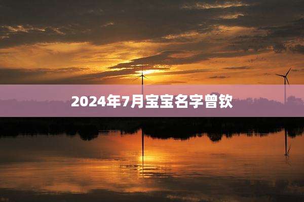 2024年7月宝宝名字曾钦