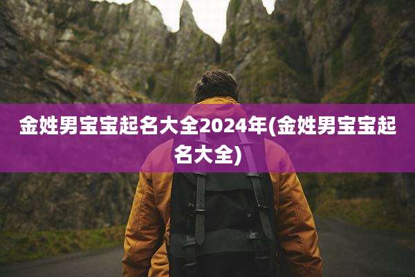 金姓男宝宝起名大全2024年(金姓男宝宝起名大全)