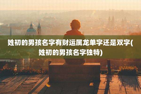 姓初的男孩名字有财运属龙单字还是双字(姓初的男孩名字独特)