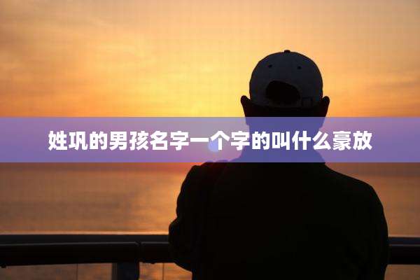 姓巩的男孩名字一个字的叫什么豪放