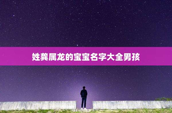 姓龚属龙的宝宝名字大全男孩