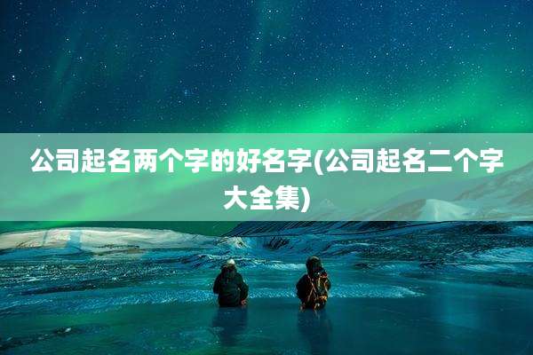 公司起名两个字的好名字(公司起名二个字大全集)