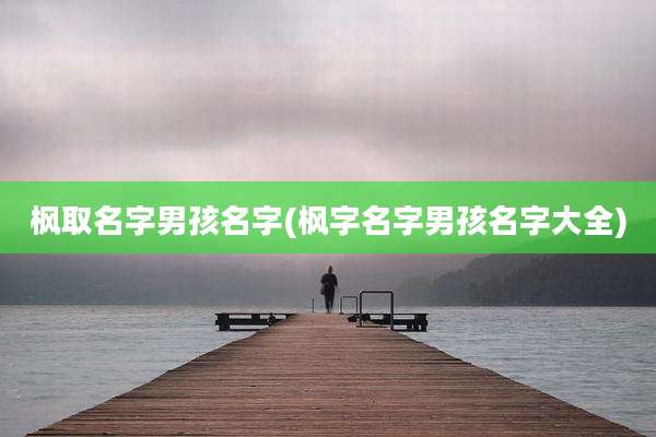 枫取名字男孩名字(枫字名字男孩名字大全)