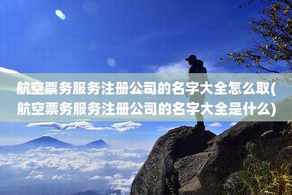 航空票务服务注册公司的名字大全怎么取(航空票务服务注册公司的名字大全是什么)