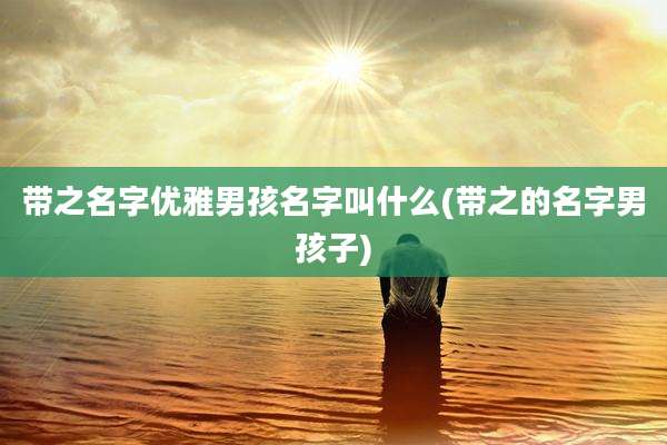 带之名字优雅男孩名字叫什么(带之的名字男孩子)