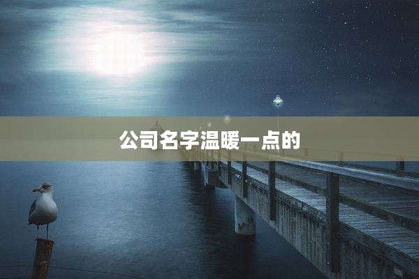 公司名字温暖一点的