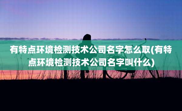 有特点环境检测技术公司名字怎么取(有特点环境检测技术公司名字叫什么)