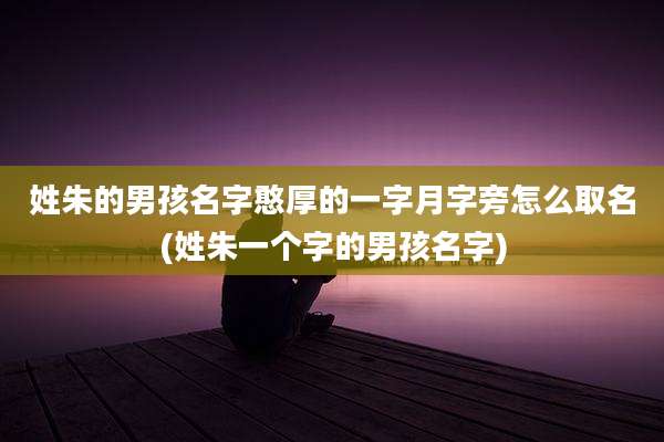姓朱的男孩名字憨厚的一字月字旁怎么取名(姓朱一个字的男孩名字)