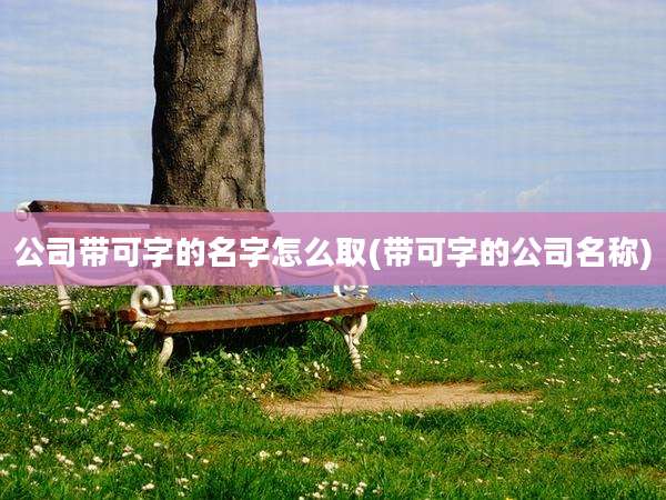 公司带可字的名字怎么取(带可字的公司名称)