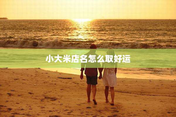小大米店名怎么取好运