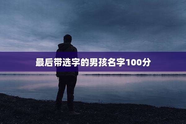 最后带选字的男孩名字100分