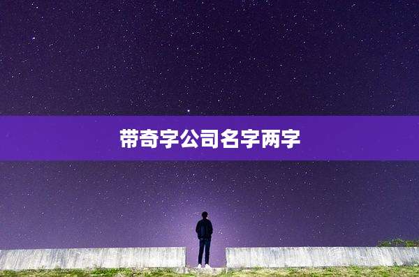 带奇字公司名字两字