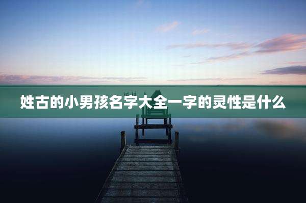 姓古的小男孩名字大全一字的灵性是什么
