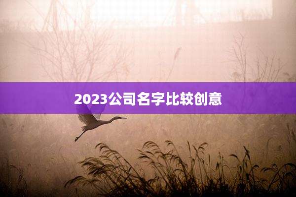 2023公司名字比较创意
