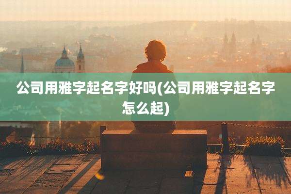 公司用雅字起名字好吗(公司用雅字起名字怎么起)