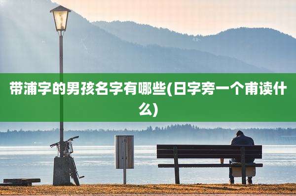 带浦字的男孩名字有哪些(日字旁一个甫读什么)