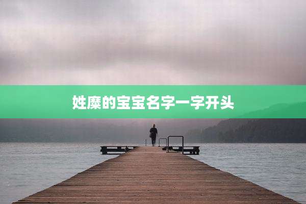 姓糜的宝宝名字一字开头