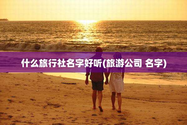 什么旅行社名字好听(旅游公司 名字)