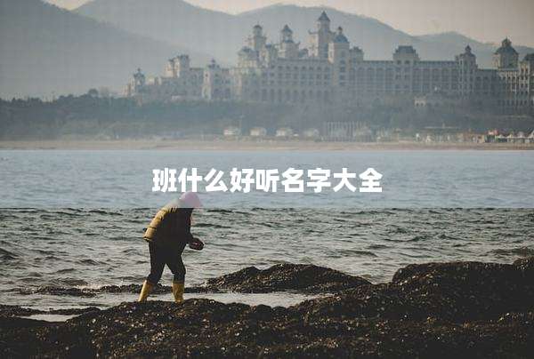 班什么好听名字大全